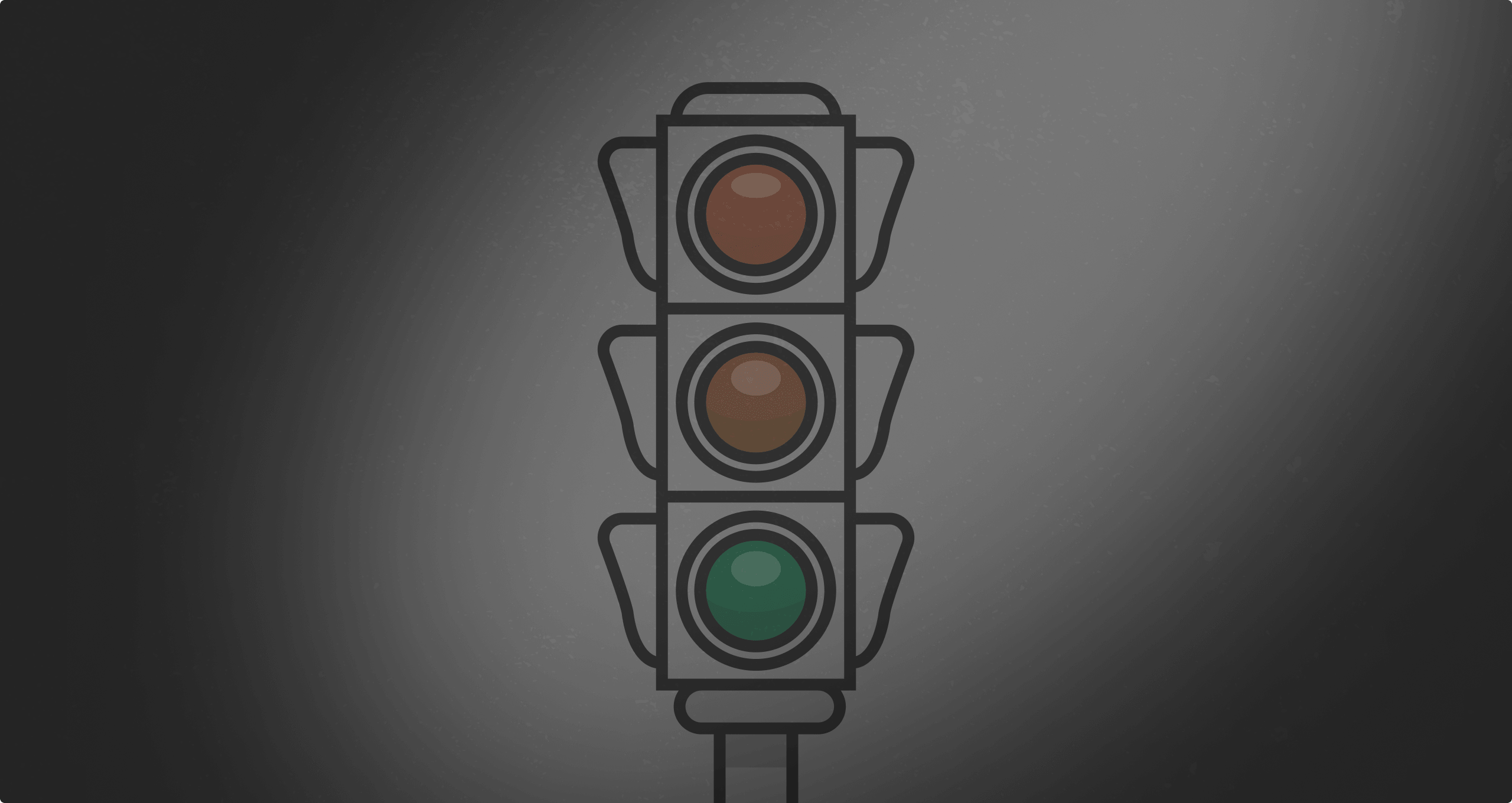 A graphic of a traffic light